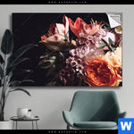 Spannbild Vintage Blumenstrauss Querformat Produktvorschau mit dem Bild Vintage Blumenstrauß im Format Querformat.