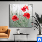 Spannbild Vintage Klatschmohn Quadrat Produktvorschau mit dem Bild Vintage Klatschmohn im Format Quadrat.