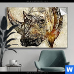 Spannbild Vintage Nashorn Querformat Produktvorschau mit dem Bild Vintage Nashorn im Format Querformat.