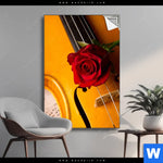 Spannbild Violine Rose Hochformat Produktvorschau mit dem Bild Violine & Rose im Format Hochformat.
