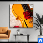 Spannbild Violine Rose Quadrat Produktvorschau mit dem Bild Violine & Rose im Format Quadrat.
