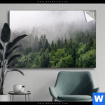 Spannbild Wald Im Nebel Querformat Produktvorschau mit dem Bild Wald im Nebel im Format Querformat.