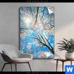 Spannbild Wald Im Winter Hochformat Produktvorschau mit dem Bild Wald im Winter im Format Hochformat.