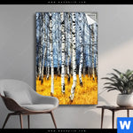 Spannbild Wald Mit Birkenbaeumen Hochformat Produktvorschau mit dem Bild Wald mit Birkenbäumen im Format Hochformat.