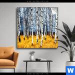 Spannbild Wald Mit Birkenbaeumen Quadrat Produktvorschau mit dem Bild Wald mit Birkenbäumen im Format Quadrat.