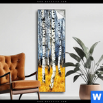 Spannbild Wald Mit Birkenbaeumen Schmal Produktvorschau mit dem Bild Wald mit Birkenbäumen im Format Schmal.