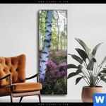 Spannbild Wald Mit Heideblumen Schmal Produktvorschau mit dem Bild Wald mit Heideblumen im Format Schmal.