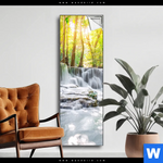 Spannbild Wald Wasserfall No 1 Schmal Produktvorschau mit dem Bild Wald & Wasserfall No. 1 im Format Schmal.