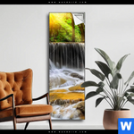 Spannbild Wald Wasserfall No 2 Schmal Produktvorschau mit dem Bild Wald & Wasserfall No. 2 im Format Schmal.