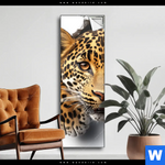 Spannbild Wanddurchbruch Leopard Schmal Produktvorschau mit dem Bild Wanddurchbruch - Leopard im Format Schmal.