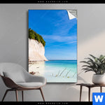 Spannbild Weisse Kreidefelswand Am Meer Hochformat Produktvorschau mit dem Bild Weiße Kreidefelswand am Meer im Format Hochformat.