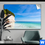 Spannbild Weisse Kreidefelswand Am Meer Querformat Produktvorschau mit dem Bild Weiße Kreidefelswand am Meer im Format Querformat.