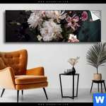 Spannbild Weisse Pfingstrosen Panorama Produktvorschau mit dem Bild Weiße Pfingstrosen im Format Panorama.