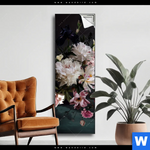 Spannbild Weisse Pfingstrosen Schmal Produktvorschau mit dem Bild Weiße Pfingstrosen im Format Schmal.