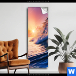 Spannbild Welle Im Sonnenuntergang Schmal Produktvorschau mit dem Bild Welle im Sonnenuntergang im Format Schmal.