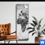 Spannbild Weltkarte Grautoene Schmal Produktvorschau mit dem Bild Weltkarte Grautöne im Format Schmal.