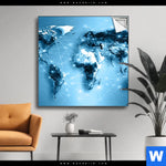 Spannbild Weltkarte Kommunikation Quadrat Produktvorschau mit dem Bild Weltkarte Kommunikation im Format Quadrat.
