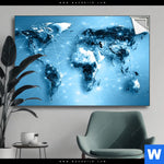 Spannbild Weltkarte Kommunikation Querformat Produktvorschau mit dem Bild Weltkarte Kommunikation im Format Querformat.