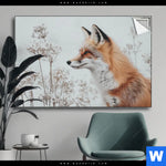 Spannbild Winterstille Der Fuchs Querformat Produktvorschau mit dem Bild Winterstille - Der Fuchs im Format Querformat.