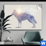 Spannbild Wolf Wald No 1 Querformat Produktvorschau mit dem Bild Wolf & Wald No.1 im Format Querformat.