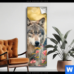 Spannbild Wolfsblick Im Fruehling Schmal Produktvorschau mit dem Bild Wolfsblick im Frühling im Format Schmal.