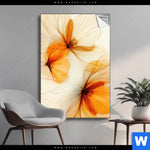 Spannbild Zarte Blueten In Orange Hochformat Produktvorschau mit dem Bild Zarte Blüten in Orange im Format Hochformat.