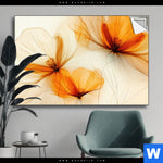 Spannbild Zarte Blueten In Orange Querformat Produktvorschau mit dem Bild Zarte Blüten in Orange im Format Querformat.