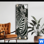 Spannbild Zebra Eleganz In Streifen Schmal Produktvorschau mit dem Bild Zebra - Eleganz in Streifen im Format Schmal.