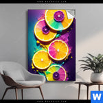 Spannbild Zitronen Neon Farbe Hochformat Produktvorschau mit dem Bild Zitronen Neon Farbe im Format Hochformat.