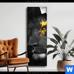 Spannbild Zwei Loewen Schwarz Weiss Schmal Produktvorschau mit dem Bild Zwei Löwen Schwarz & Weiß im Format Schmal.