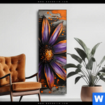 Wechselmotiv Abstrakte Blume In Orange Lila Schmal Produktvorschau mit dem Bild Abstrakte Blume in Orange & Lila im Format Schmal.