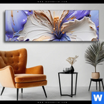 Wechselmotiv Abstrakte Blumenformen Panorama Produktvorschau mit dem Bild Abstrakte Blumenformen im Format Panorama.