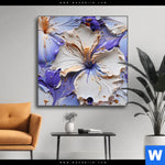 Wechselmotiv Abstrakte Blumenformen Quadrat Produktvorschau mit dem Bild Abstrakte Blumenformen im Format Quadrat.