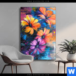 Wechselmotiv Abstrakte Blumenpracht Hochformat Produktvorschau mit dem Bild Abstrakte Blumenpracht im Format Hochformat.