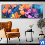 Wechselmotiv Abstrakte Blumenpracht Panorama Produktvorschau mit dem Bild Abstrakte Blumenpracht im Format Panorama.