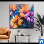 Wechselmotiv Abstrakte Blumenpracht Quadrat Produktvorschau mit dem Bild Abstrakte Blumenpracht im Format Quadrat.