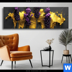 Wechselmotiv Abstrakte Lavendel Kunst Panorama Produktvorschau mit dem Bild Abstrakte Lavendel-Kunst im Format Panorama.