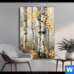 Wechselmotiv Abstrakter Birkenwald Hochformat Produktvorschau mit dem Bild Abstrakter Birkenwald im Format Hochformat.