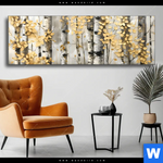 Wechselmotiv Abstrakter Birkenwald Panorama Produktvorschau mit dem Bild Abstrakter Birkenwald im Format Panorama.