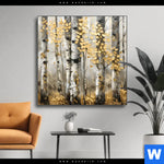 Wechselmotiv Abstrakter Birkenwald Quadrat Produktvorschau mit dem Bild Abstrakter Birkenwald im Format Quadrat.