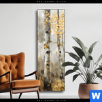 Wechselmotiv Abstrakter Birkenwald Schmal Produktvorschau mit dem Bild Abstrakter Birkenwald im Format Schmal.