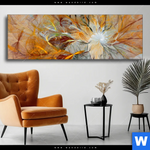 Wechselmotiv Abstrakter Bluetenzauber In Orange Panorama Produktvorschau mit dem Bild Abstrakter Blütenzauber in orange im Format Panorama.