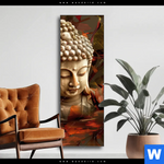 Wechselmotiv Abstrakter Buddha Blumen Schmal Produktvorschau mit dem Bild Abstrakter Buddha & Blumen im Format Schmal.