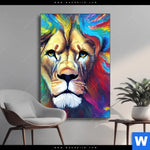 Wechselmotiv Abstrakter Loewenkopf Hochformat Produktvorschau mit dem Bild Abstrakter Löwenkopf im Format Hochformat.