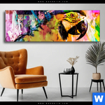 Wechselmotiv Abstrakter Papagei Panorama Produktvorschau mit dem Bild Abstrakter Papagei im Format Panorama.