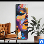 Wechselmotiv Abstraktes Frauenportraet Dilara Schmal Produktvorschau mit dem Bild Abstraktes Frauenporträt Dilara im Format Schmal.