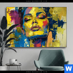 Wechselmotiv Abstraktes Frauenportraet Gloria Querformat Produktvorschau mit dem Bild Abstraktes Frauenporträt Gloria im Format Querformat.