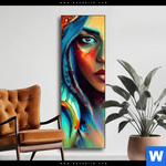 Wechselmotiv Abstraktes Frauenportraet Hydra Schmal Produktvorschau mit dem Bild Abstraktes Frauenporträt Hydra im Format Schmal.