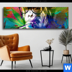 Wechselmotiv Affe Pop Art No 2 Panorama Produktvorschau mit dem Bild Affe Pop Art No.2 im Format Panorama.