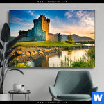 Wechselmotiv Alte Burg Mit See Querformat Produktvorschau mit dem Bild Alte Burg mit See im Format Querformat.